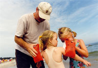 Mein Foto auf dem Binzer Werbeplakat f�r den Fotowettbewerb 2002