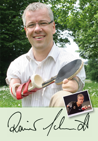 Autogrammkarte Rainer Schmidt, Foto: Ute Glaser